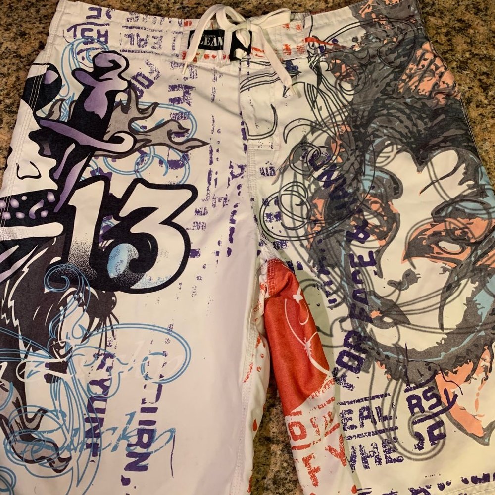 Tattoo Tattoo Board Surf Swim Trunks Shorts XL